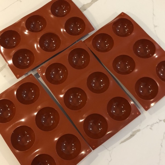 NEW Half Sphere Silicone  Mould Terracotta set (4) - Picture 5 of 6